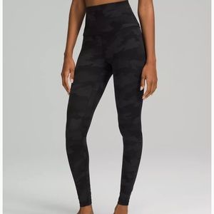 Lululemon Align High-Rise 28” in black/charcoal camo